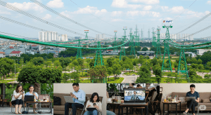 Hình ảnh thể hiện cuộc sống hiện đại và tiện nghi nhờ dịch vụ lắp mạng internet Gia Lâm, với những khung cảnh đa dạng từ thành thị đến nông thôn, nơi mọi người và gia đình đều có thể kết nối và tận hưởng các tiện ích giải trí, làm việc trực tuyến