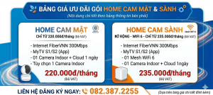 Gói Internet Cam Ngon Giá Ngọt VNPT với hai gói Home Cam Mật và Home Cam Sành, Internet 300Mbps kèm Camera Indoor và WiFi Mesh 6 ưu đãi tháng 12