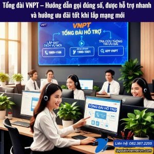 Tổng đài VNPT hỗ trợ khách hàng 24/7, hướng dẫn gọi đúng số và tư vấn ưu đãi lắp mạng mới nhanh chóng