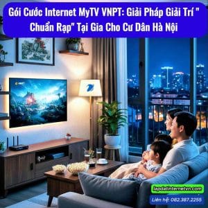 Gói cước MyTV VNPT – giải pháp giải trí “chuẩn rạp” tại gia cho gia đình chung cư Hà Nội, xem truyền hình MyTV sắc nét, mạng ổn định.